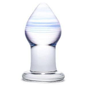 Anal Plug Amethyst Rain Glass Transparent pe Vibreaza.ro