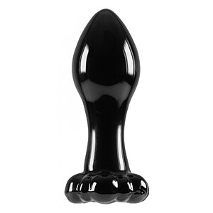 Anal Plug Crystal Flower Negru pe Vibreaza.ro