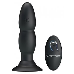 Anal Plug Cu Vibratii Pretty Love Beaded Negru pe Vibreaza.ro