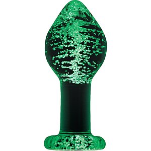 Anal Plug Glow In The Dark Firefly Glass Transparent pe Vibreaza.ro