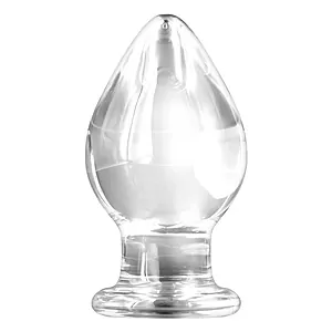 Anal Plug Knight Glass Transparent pe Vibreaza.ro