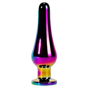 Anal Plug Secret Shine Metal S Rainbow Multicolor pe Vibreaza.ro