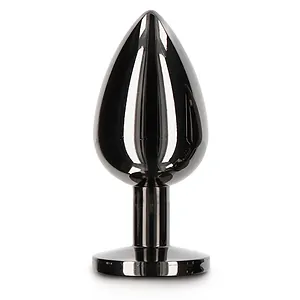 Anal Plug With Diamond Jewel L Negru pe Vibreaza.ro