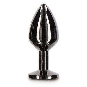 Anal Plug With Diamond Jewel M Negru pe Vibreaza.ro