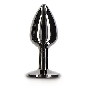 Anal Plug with Diamond Jewel Small Negru pe Vibreaza.ro