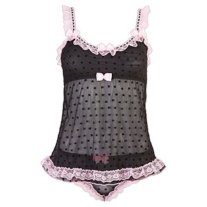 Babydoll Cottelli Collection Teresa Negru pe Vibreaza.ro