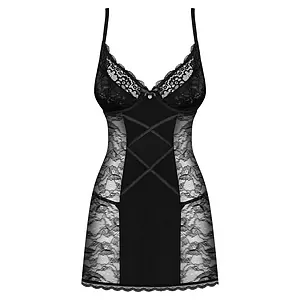 Babydoll Obsessive Laurise Negru pe Vibreaza.ro