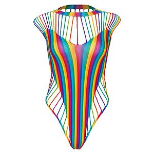 Body Leg Avenue Shredded Opaque Multicolor pe Vibreaza.ro