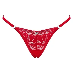 Chilot Obsessive Lacelove Thong Rosu pe Vibreaza.ro