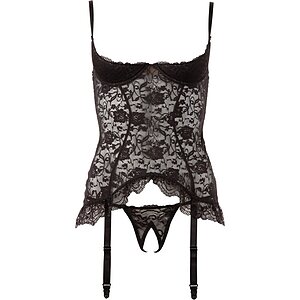 Corset Cottelli Collection Afroditas Negru pe Vibreaza.ro