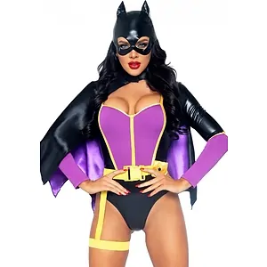 Costum Leg Avenue Bombshell Bat Mov pe Vibreaza.ro