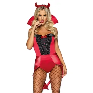 Costum Leg Avenue Devilish Darling Rosu pe Vibreaza.ro