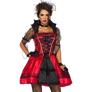 Costum Leg Avenue Gothic Vampire Rosu pe Vibreaza.ro