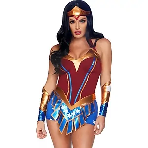 Costum Leg Avenue Heart Stopping Hero Multicolor pe Vibreaza.ro