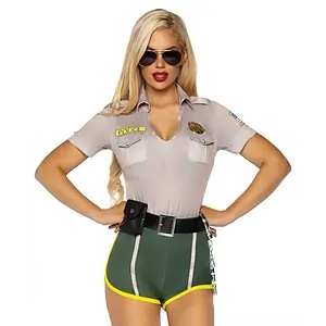 Costum Leg Avenue Hot Cop Verde pe Vibreaza.ro