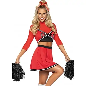 Costum Leg Avenue Varsity Cheerleader Babe Rosu pe Vibreaza.ro