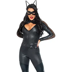 Costum Leg Avenue Wicked Kitty Negru pe Vibreaza.ro