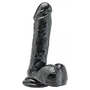 Dildo 20cm Cu Testicule Negru pe Vibreaza.ro