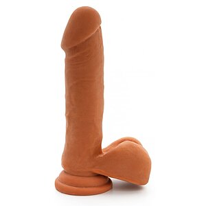 Dildo Cu Testicule Dual Density 20.5cm pe Vibreaza.ro