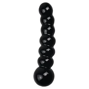 Dildo din Sticla Glass Romance Negru pe Vibreaza.ro