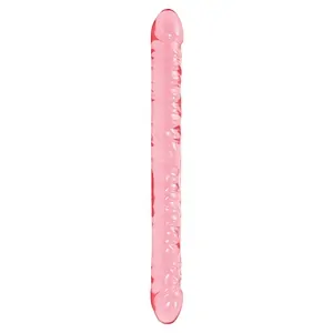 Dildo Double Crystal Jellies 45.7cm Roz pe Vibreaza.ro