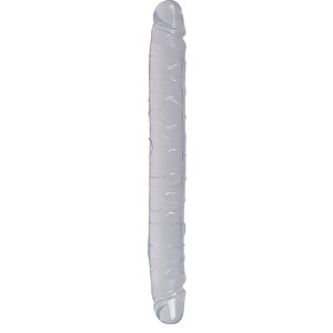 Dildo Dublu Crystal Duo Transparent pe Vibreaza.ro