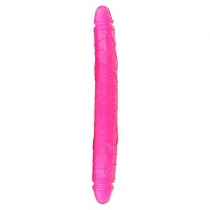 Dildo Dublu Essentials Roz 33cm pe Vibreaza.ro