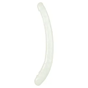 Dildo Dublu Lumino Play Transparent pe Vibreaza.ro