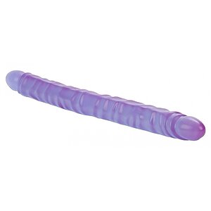 Dildo Dublu Veined Super Slim Mov pe Vibreaza.ro