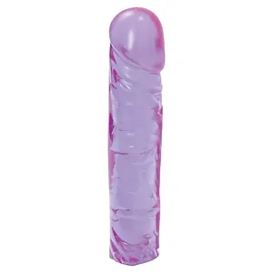 Dildo Flexibil Crystal Jellies Classic 20cm Mov pe Vibreaza.ro