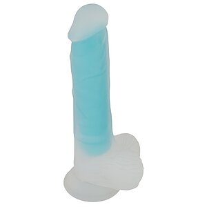 Dildo Glow in the Dark Transparent pe Vibreaza.ro