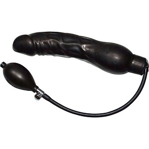 Dildo Inflatable Latex Negru pe Vibreaza.ro