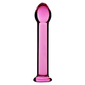 Dildo LoveToy Glass Romance Roz pe Vibreaza.ro