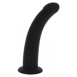 Dildo Strap-On Dong Medium Negru pe Vibreaza.ro