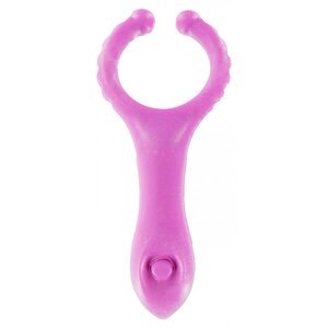 Inel Penis Vibrating Clitoris Stim C-Ring Roz pe Vibreaza.ro