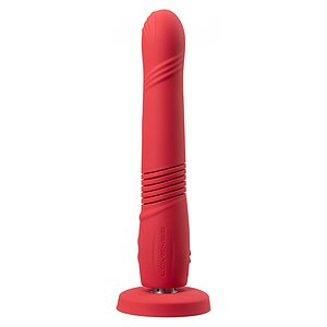 Lovense Gravity Thrusting Dildo Rosu pe Vibreaza.ro