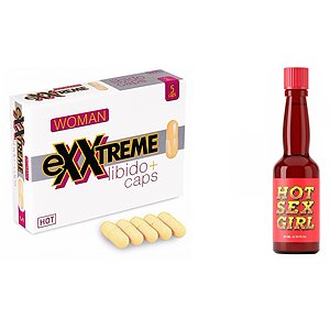 Pachet Capsule Femei eXXtreme Libido Afrodisiac + Afrodisiac Hot Sex Girl 20ml pe Vibreaza.ro