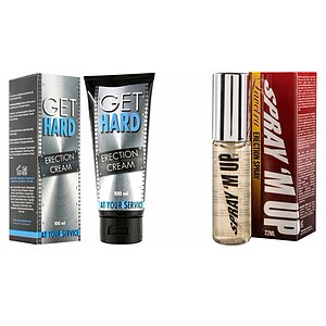 Pachet Crema Erectie Get Hard + Spray Erectie Spray M-Up 22ml pe Vibreaza.ro