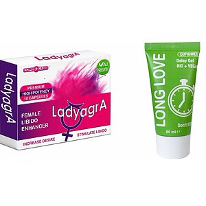 Pachet Pastile Libido Ladyagra + Gel Ejaculare Precoce Long Love 50ml pe Vibreaza.ro