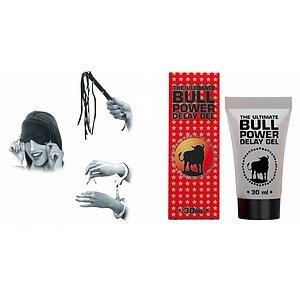 Pachet Set Limited Edition Lovers Fantasy Negru + Gel Ejaculare Prematura Bull Power Delay 30ml pe Vibreaza.ro