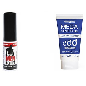 Pachet Spray Men Secret Si Gel Mega Penis Plus pe Vibreaza.ro