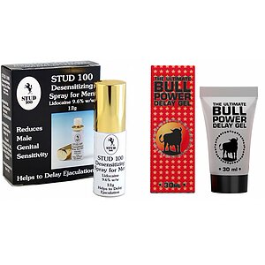 Pachet Spray Stud 100 Original + Gel Ejaculare Prematura Bull Power Delay 30ml pe Vibreaza.ro