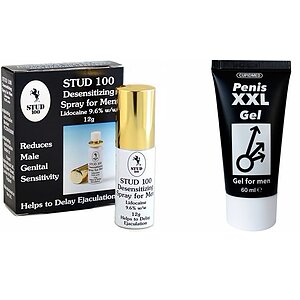 Pachet Spray Stud 100 Original + Gel Marirea Penisului Mr XXL Gel 50ml pe Vibreaza.ro