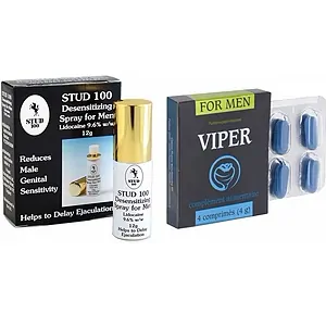 Pachet Spray Stud 100 Original + Pastile Potenta Viper FR 4 capsule pe Vibreaza.ro