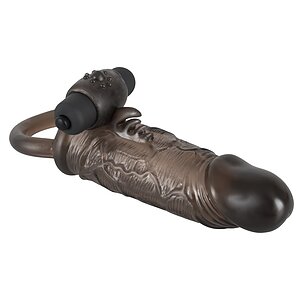 Prelungitor Penis Cu Vibrator Rebel Slim Fit Negru pe Vibreaza.ro