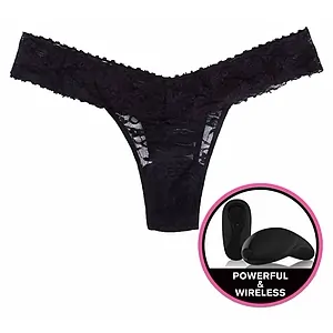 Secrets Remote Vibrating Thong Negru pe Vibreaza.ro