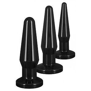 Set 3 Anal Plug Best Buddies Negru pe Vibreaza.ro