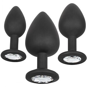 Set 3 Dopuri Anale Silicon Negru pe Vibreaza.ro