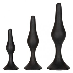 Set Anal Plug Silicone Anal Starter Negru pe Vibreaza.ro