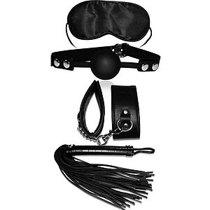 Set Jucarii Erotice Bondage Deluxe Negru pe Vibreaza.ro